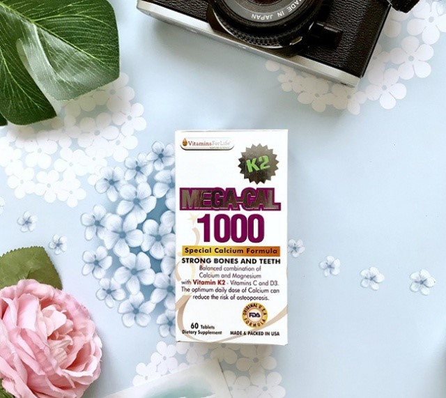  Vitamin For Life Mega-cal K2 1000 được bào chế theo công nghệ tiên tiến nhất hiện nay cung cấp canxi thiên nhiên dồi dào