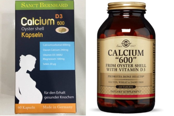  Solgar Calcium 600 D3 Oyster bổ sung canxi cho bà bầu, chẳng lo táo bón nóng trong