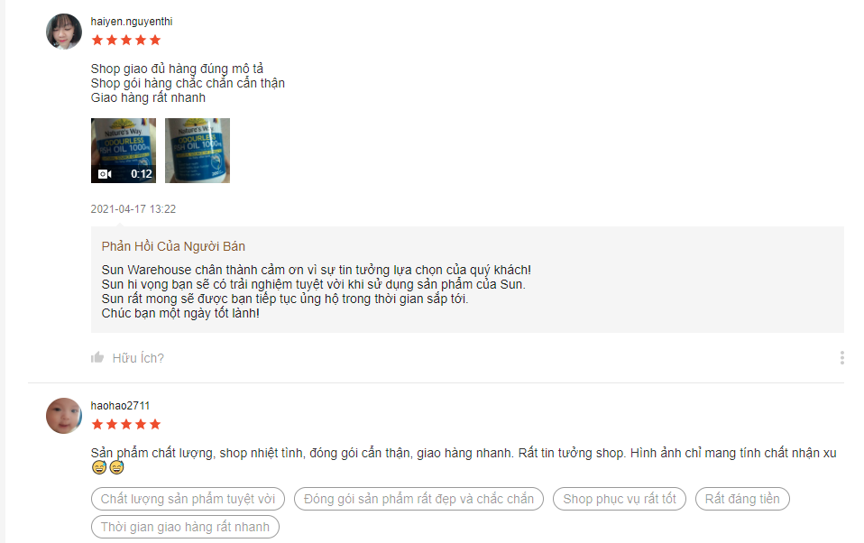 đánh giá sản phẩm viên uống dầu cá Nature’s Way Odourless Fish Oil