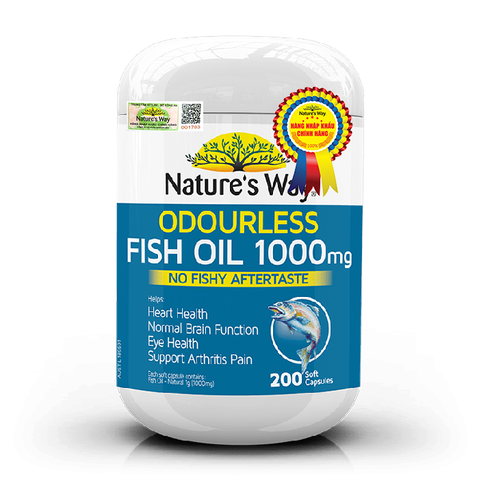 Viên uống dầu cá Nature’s Way Odourless Fish Oil