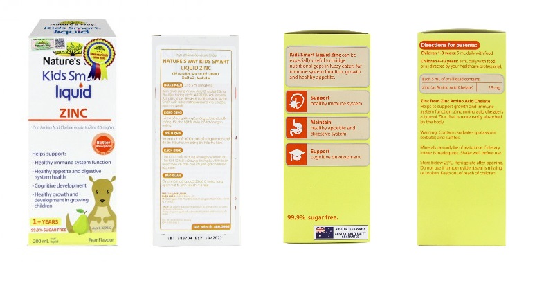 Kẽm Nature’s Way Kids Smart Liquid Zinc của Úc