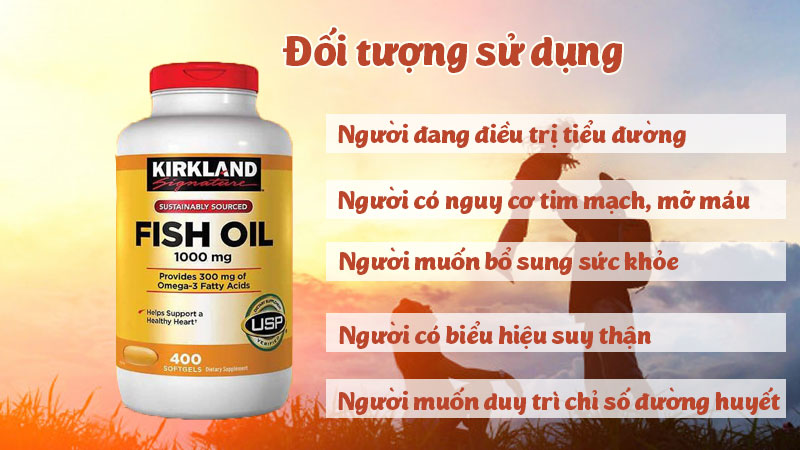 Đối tượng sử dụng của viên uống dầu cá Kirkland signature Fish Oil 1000mg 
