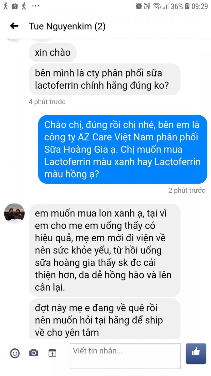 Lactoferrin là món quà quý giá dành cho người thân