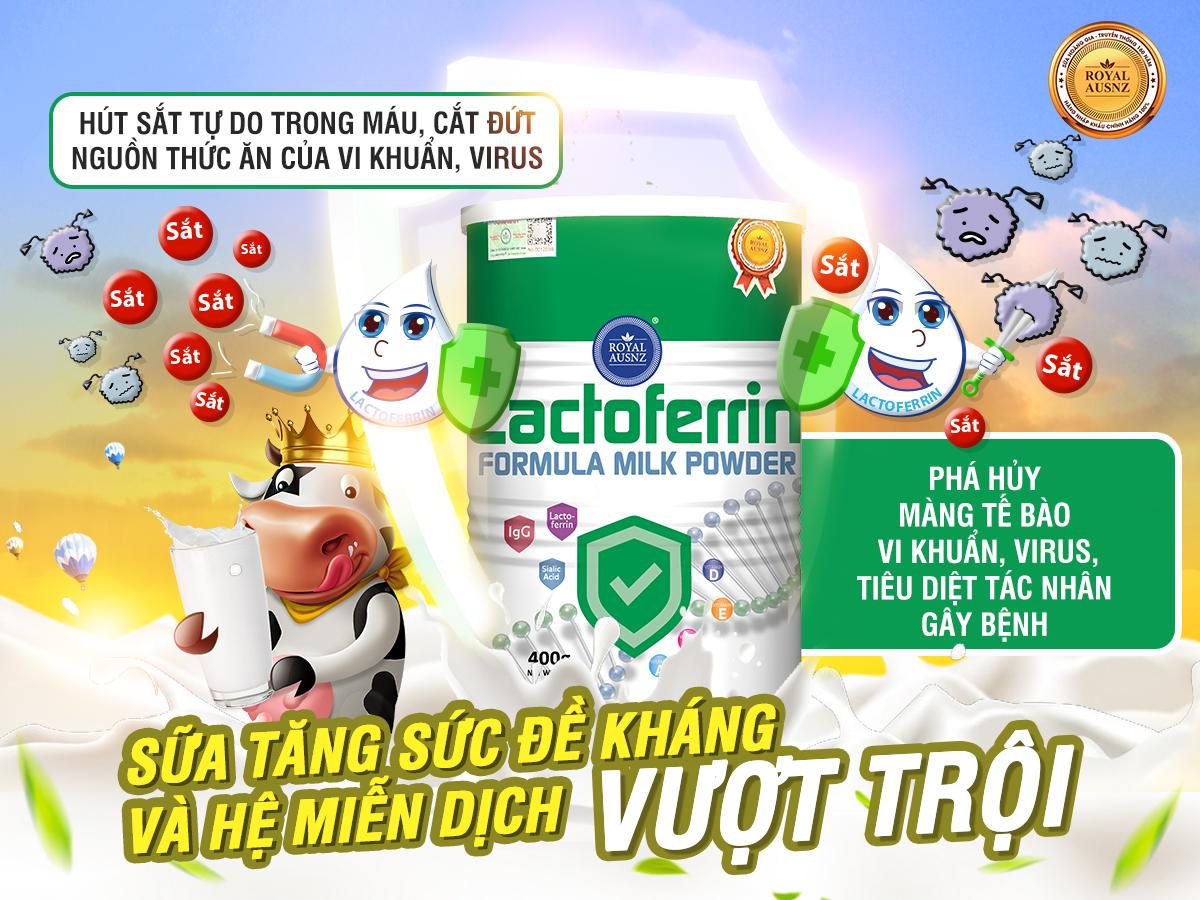 Sữa non và lactoferrin là hai thành phần quan trọng giúp cơ thể tăng cường khả năng miễn dịch