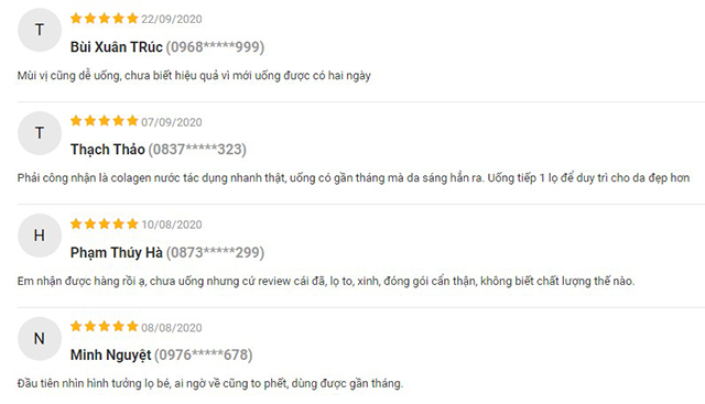 Beauty collagen liquid hiện đang nhận được nhiều review tích cực từ người sử dụng.
