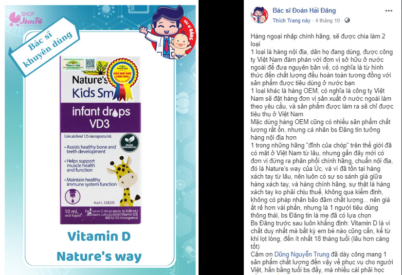 Bác sĩ khuyên dùng VD3 của Nature's Way