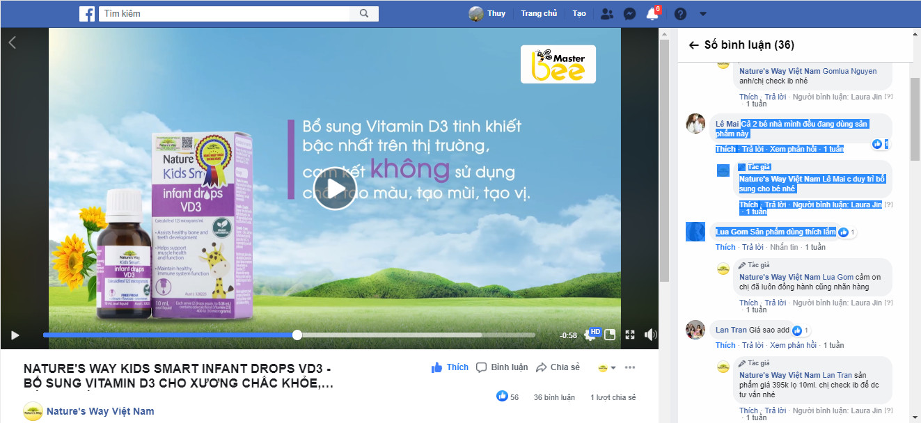 Đánh giá về VD3 của khách hàng 1