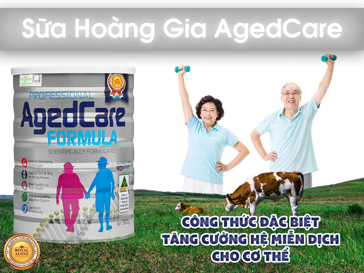 Tại sao người trên 40 tuổi nên chọn sữa hoàng gia Úc Agedcare Formula?