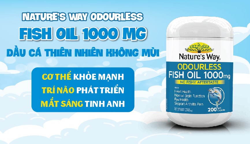 Dầu cá không mùi Nature’s Way 200 viên