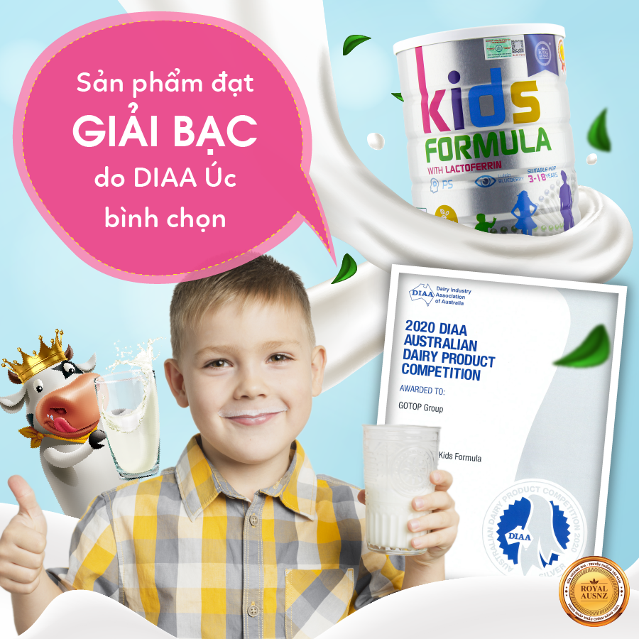 Tại Úc, Sữa Hoàng Gia Kids Formula cũng rất được “ghiền” bởi các bé từ 3 – 18 tuổi...