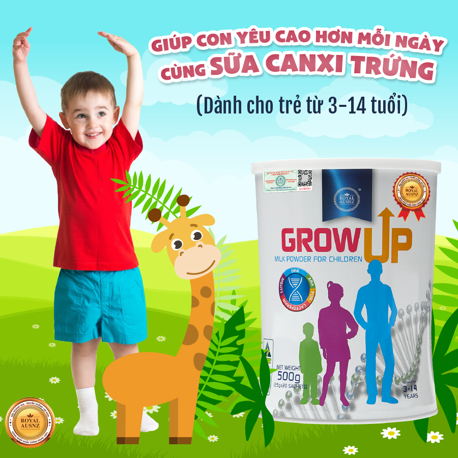 Sữa Royal Ausnz Grow Up cho trẻ từ 3 - 14 tuổi