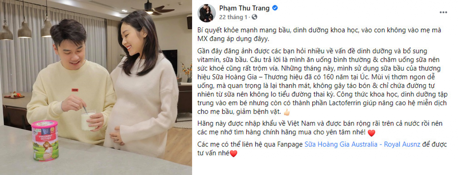  REVIEW CỦA CÁC MẸ BẦU ĐÃ UỐNG SỮA HOÀNG GIA CHO BÀ BẦU PREGNANT MOTHER FORMULA