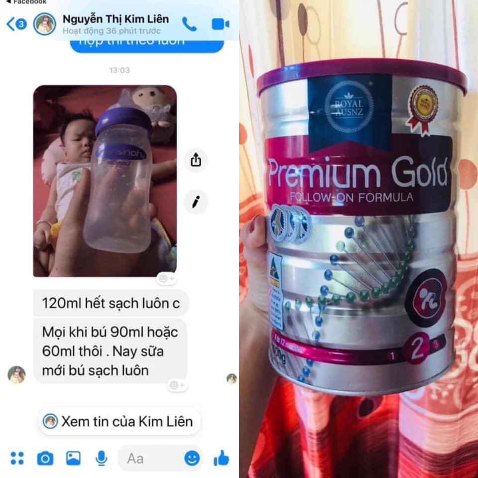 Phản hồi tích cực của người dùng về sữa Premium Gold 2