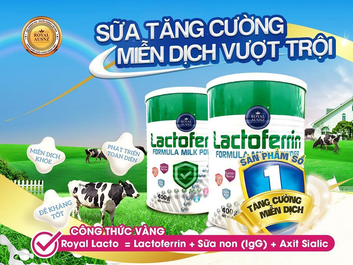 Sữa hoàng gia Úc Lactoferrin Formula Milk Powder có nguyên liệu tốt nhất nước Úc