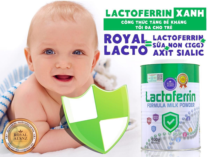 Hàm lượng Lactoferrin cao từ nguyên liệu hoàng gia cao cấp