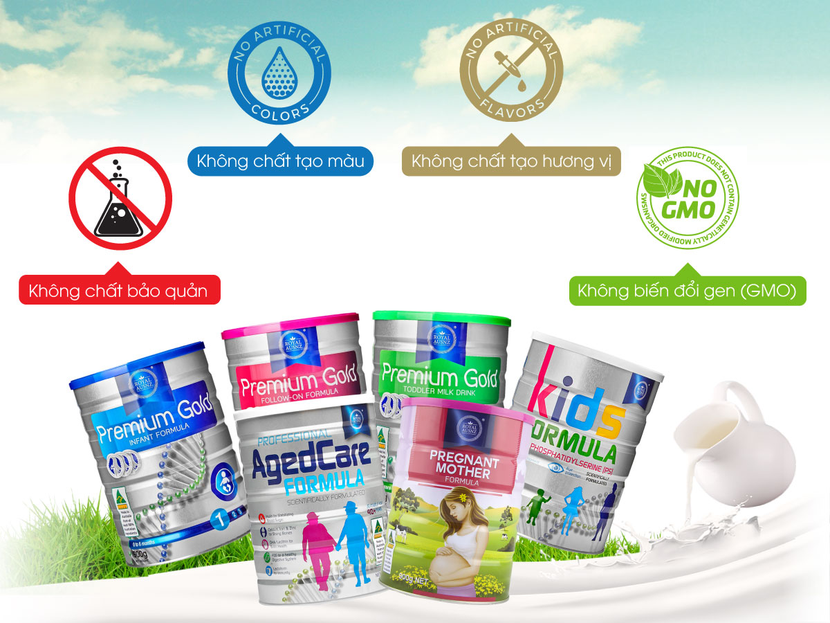 Sữa Hoàng Gia Úc số 1 – Đảm bảo tiêu chuẩn 4 không