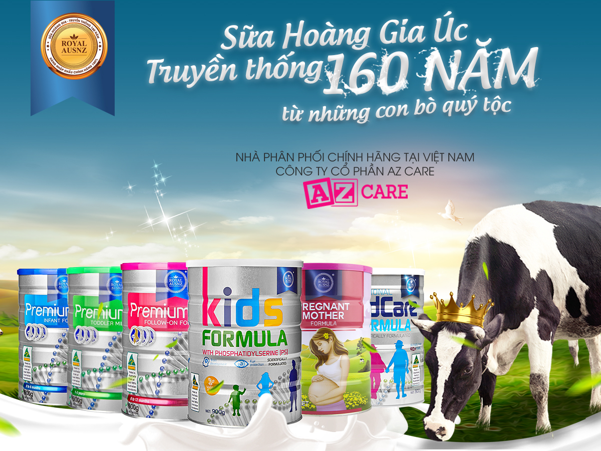 Sữa Hoàng Gia Úc số 1 – Sản phẩm của thương hiệu sữa số 1 nước Úc với hơn 160 năm lịch sử, hơn 60 giải thưởng danh giá