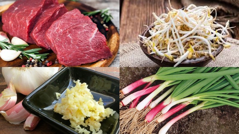 Thịt bò xào giá đỗ