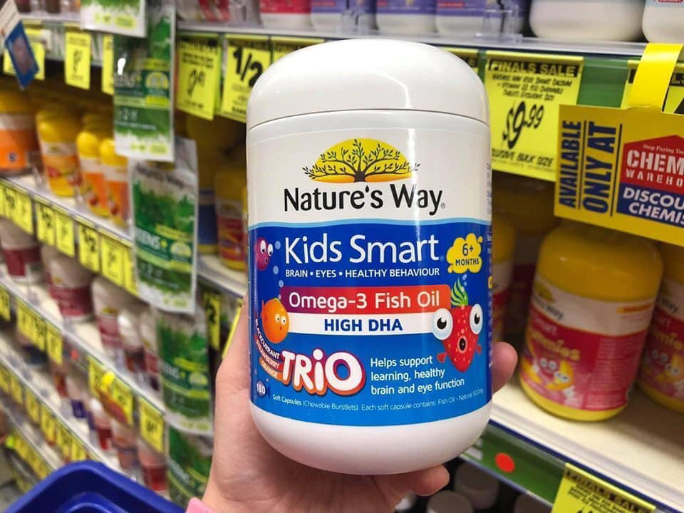 Dầu cá Kids Smart Omega 3 Fish Oil Trio của Nature’s Way
