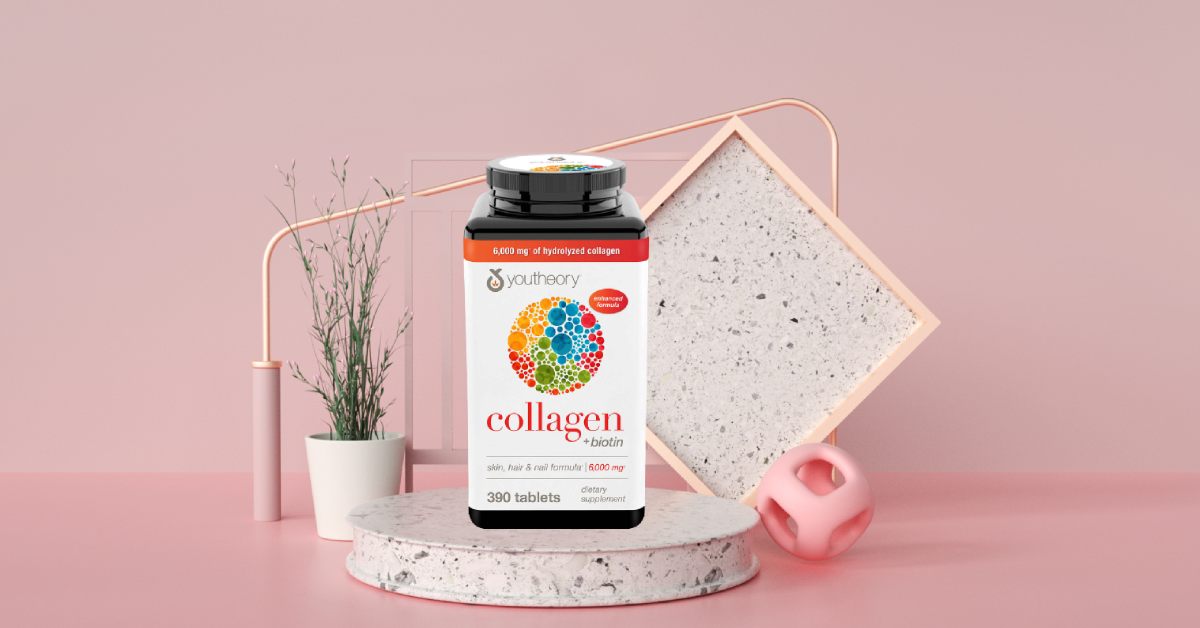 Viên uống Youtheory Collagen + Biotin của Mỹ