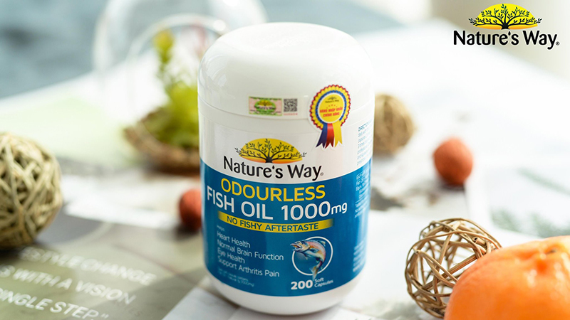 Viên uống bổ mắt Nature’s Way Odourless Fish Oil