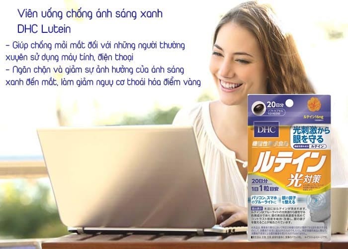 Viên uống chống ánh sáng xanh DHC Lutein Blue Light Protection