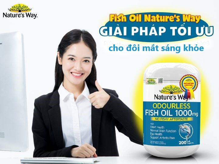 Viên uống sáng mắt Nature’s Way Odourless Fish Oil